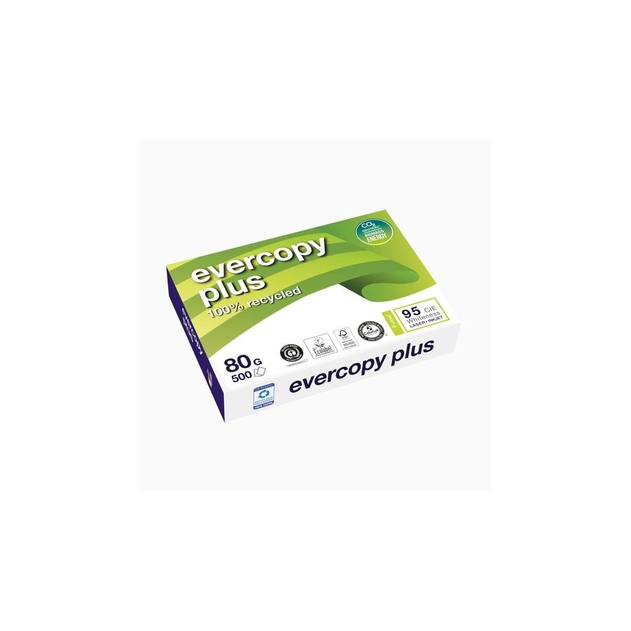 PAPEL RECICL. A4 EVERCOPY PLUS 80g 500h
