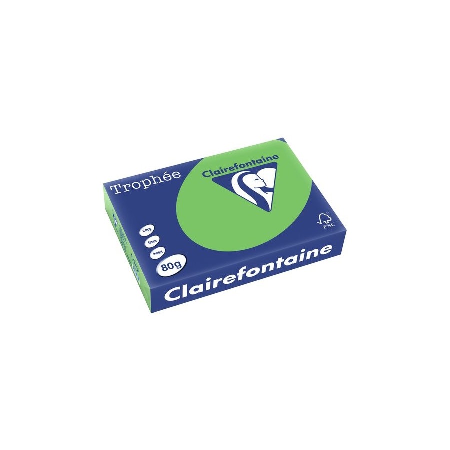 PAPEL COLOR A4 TROPHEE 80g 500h VERDE ME