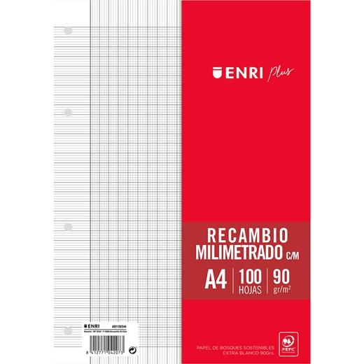 RECAMBIO ENRI PLUS A4 100h 4 TAL. MM.