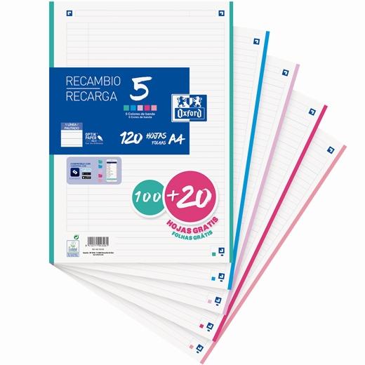 RECAMBIO OXF. A4 120h 4 TAL. HZT