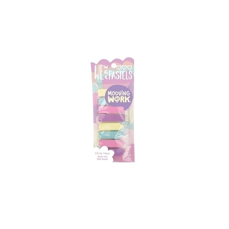 BANDERITAS ADHESIVAS MOOVING PASTEL B/8