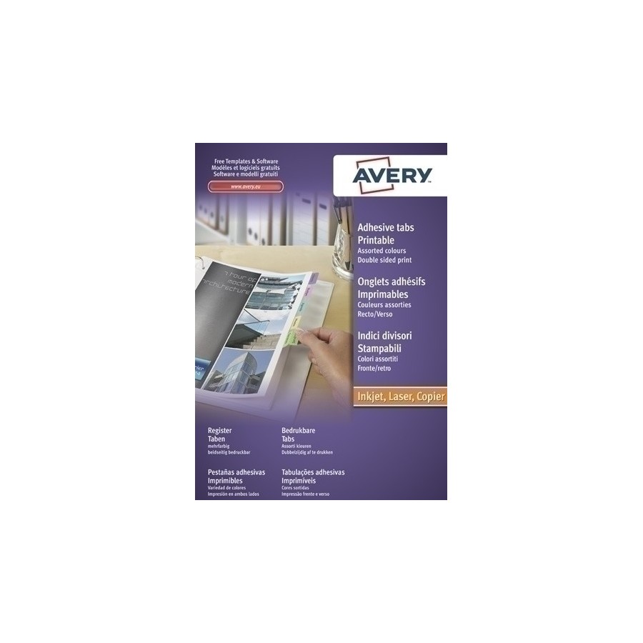 ETIQ.IMP.AVERY 05412501 4h A4 33x13 INDI