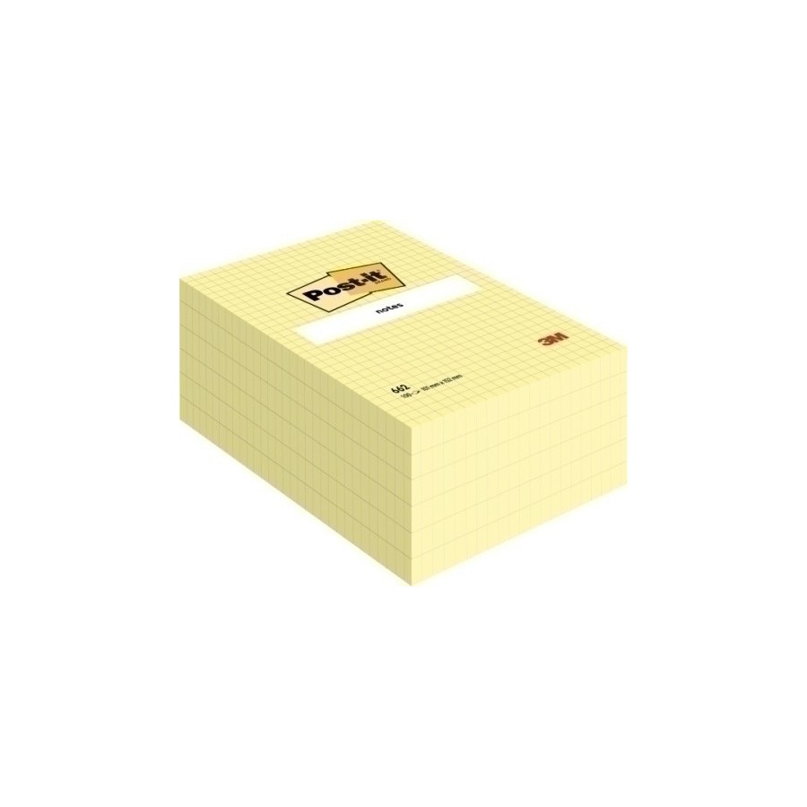 TACO NOTAS POST-IT 662 102X152 C/CUADROS
