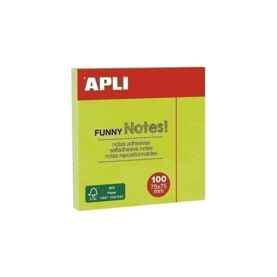 TACO NOTAS APLI 76X76 VERDE NEON