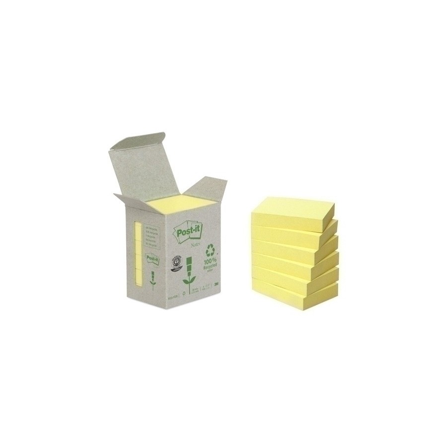 TACO NOTAS POST-IT RECICL. 653 38x51 P/6