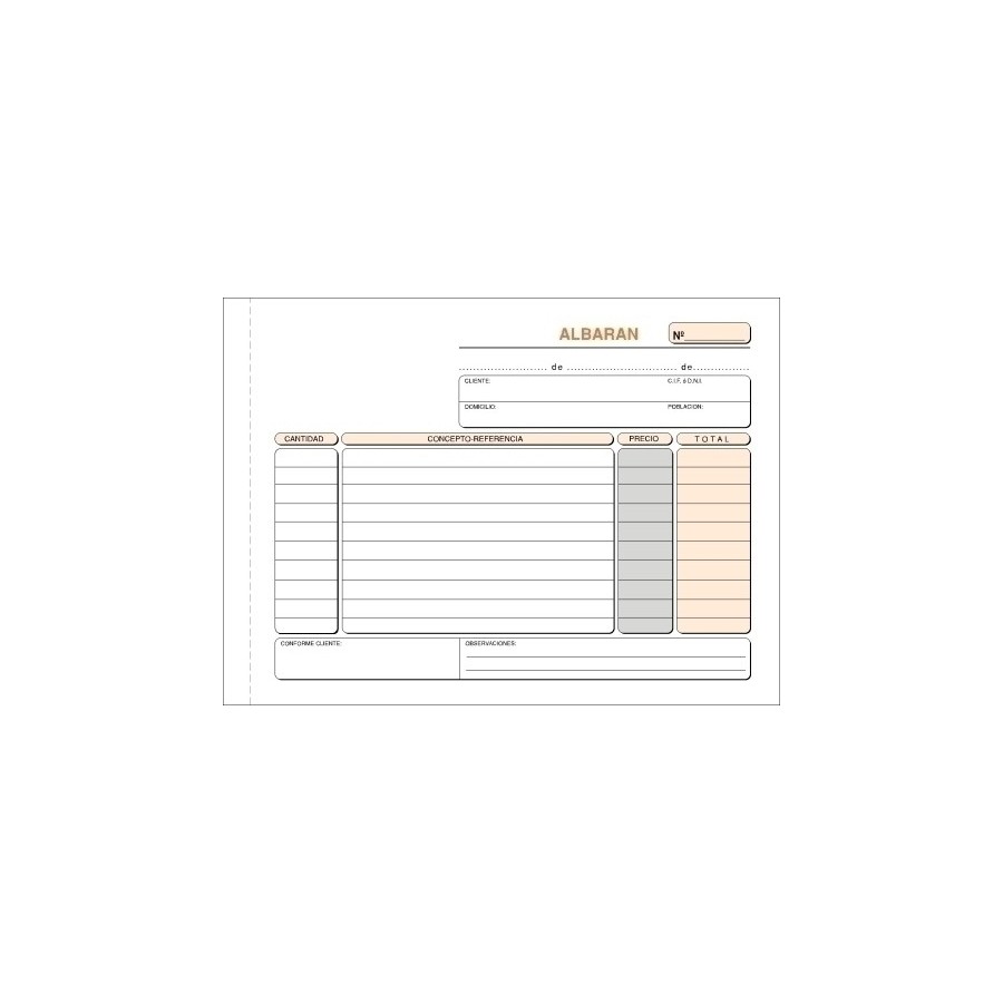 TALONARIO ALBARANES 4º APDO DUPLIC.LOAN