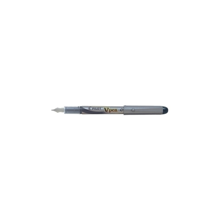 PLUMA PILOT V-PEN SILVER tinta NEGRA