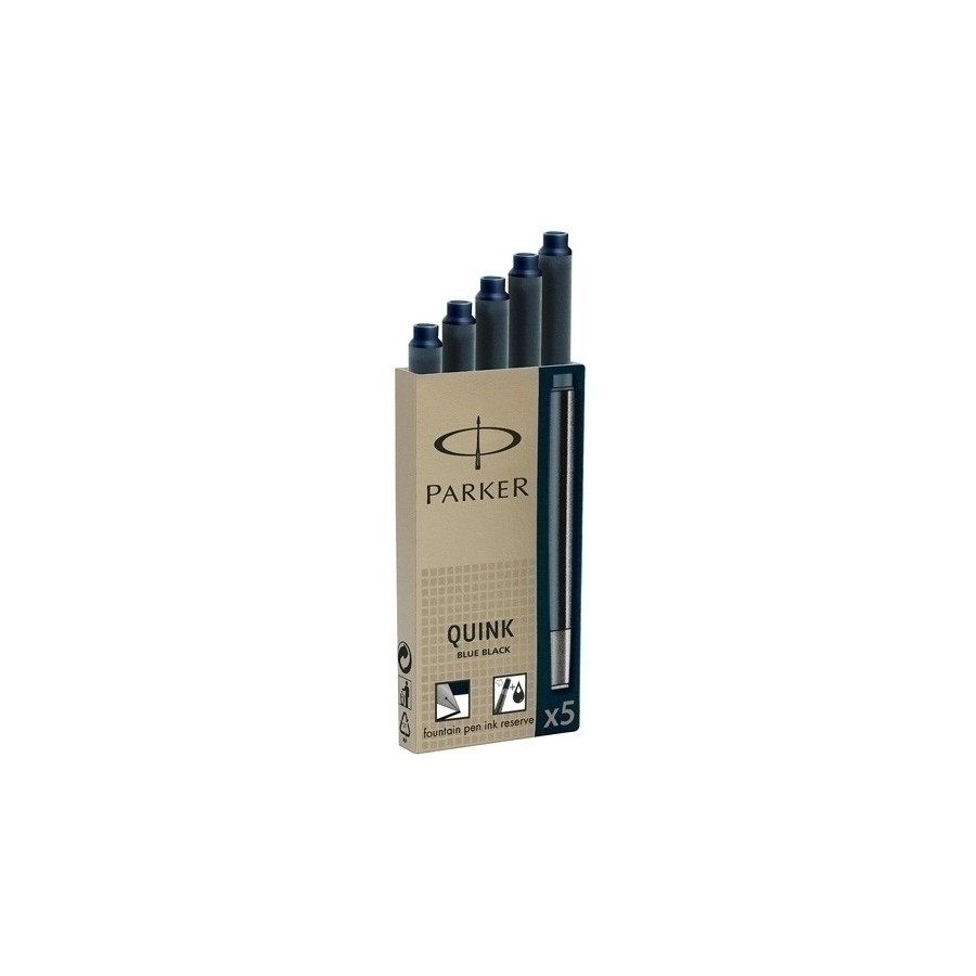 TINTA ESTILOG.PARKER 5 CART.AZUL NEGRO