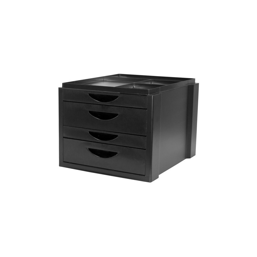 MODULO OLEF 4 CAJONES NEGRO