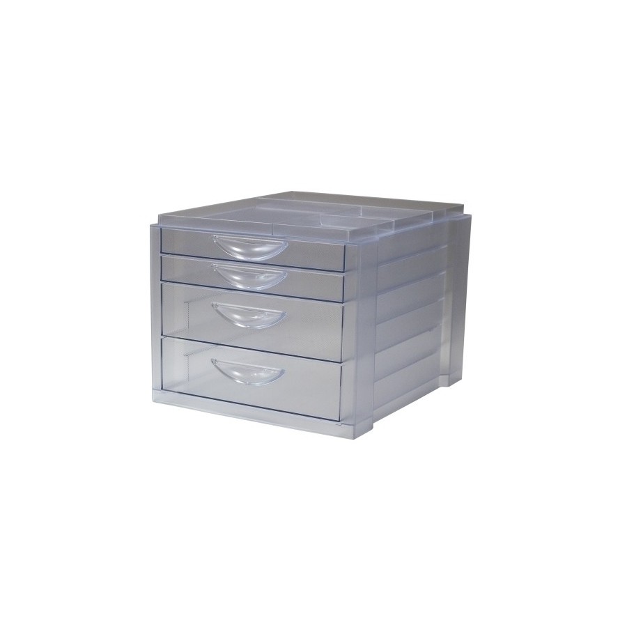 MODULO OLEF 4 CAJONES CRISTAL/CRISTAL