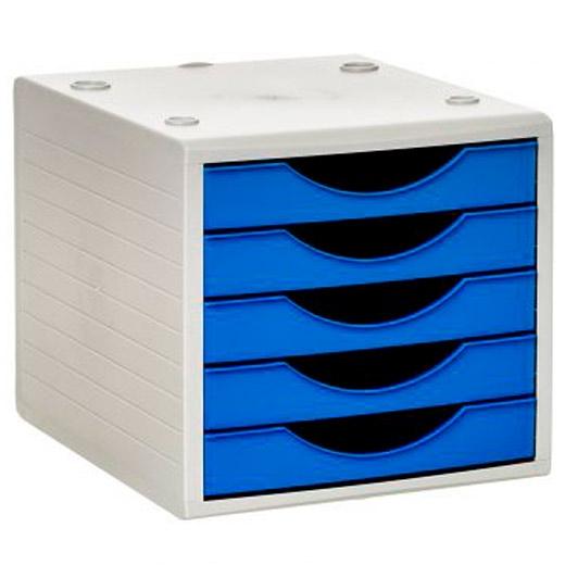 MODULO 5 CAJONES GRIS/AZUL MAR