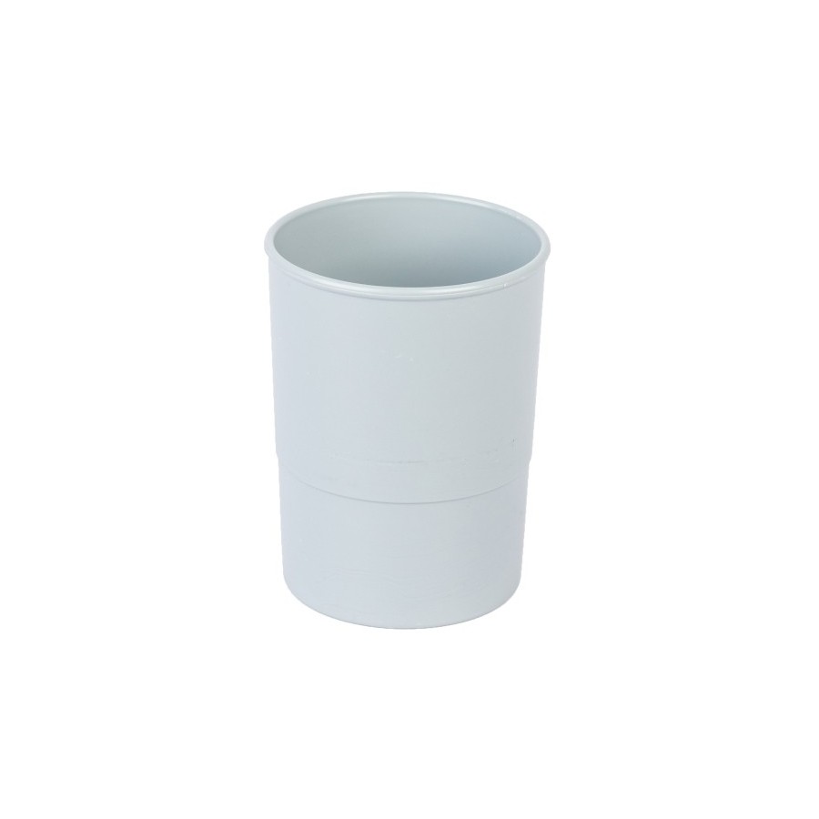 PORTA LAPICES PLASTICO REDONDO GRIS