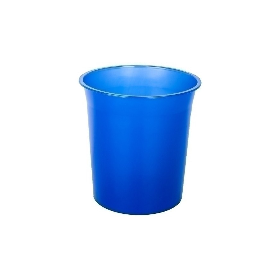 PAPELERA PLASTICO CERRADA TRASL.AZUL MAR
