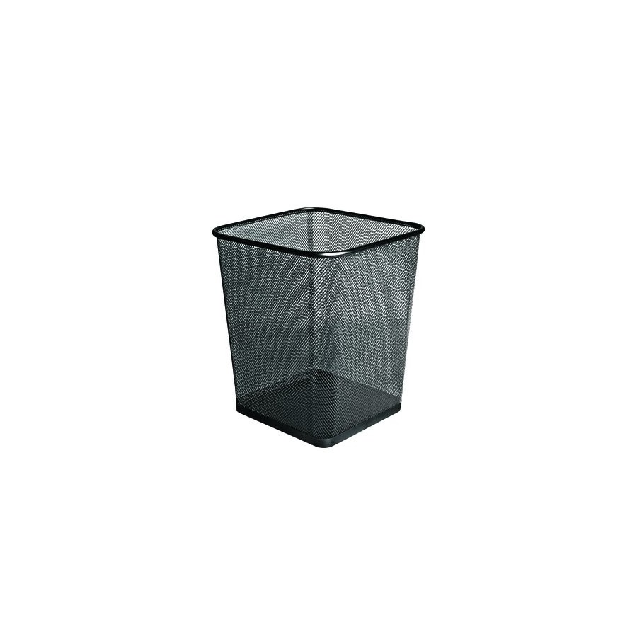 PAPELERA FOROFIS METAL CUADRADA NEGRA
