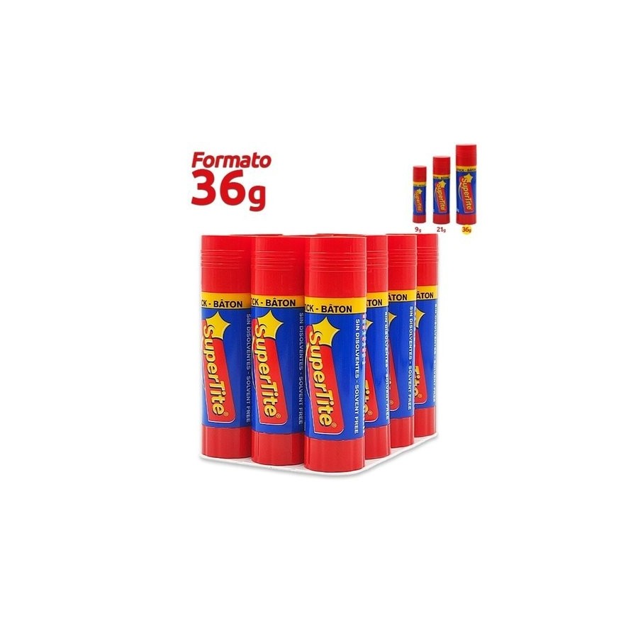 BARRA PEGAMENTO SUPERTITE 36g BANDEJA 12
