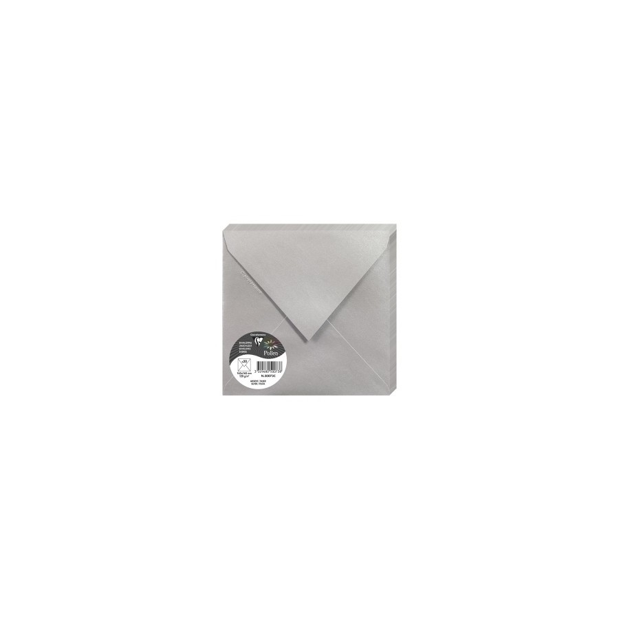 SOBRE CLAIREFONTAINE 165x165 PLATA P/20