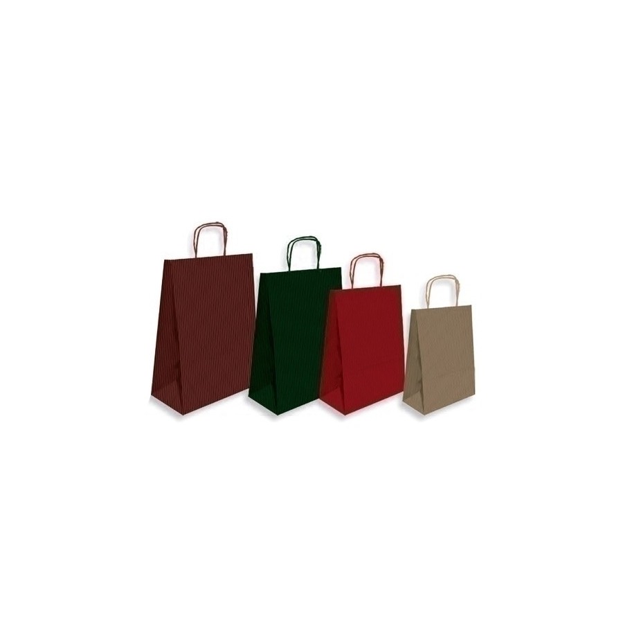 BOLSA PAPEL KRAFT LISO 32x40 ROJO P/50