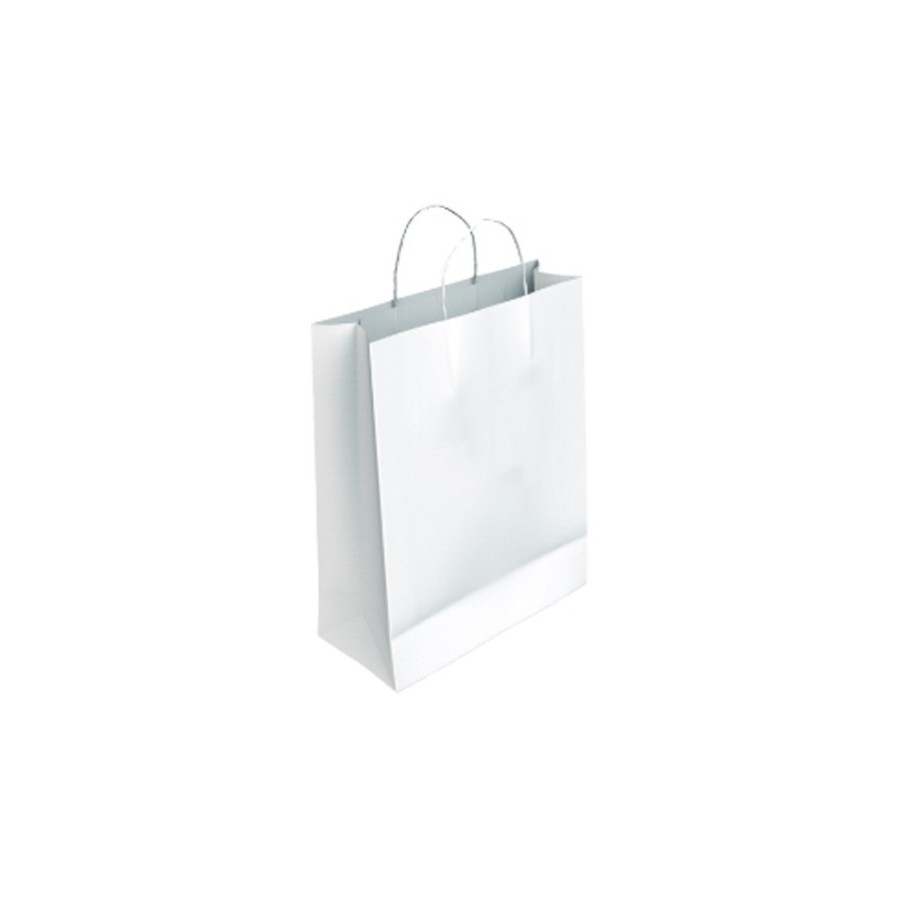 BOLSA PAPEL KRAFT BLANCO 18x24 BL P/50