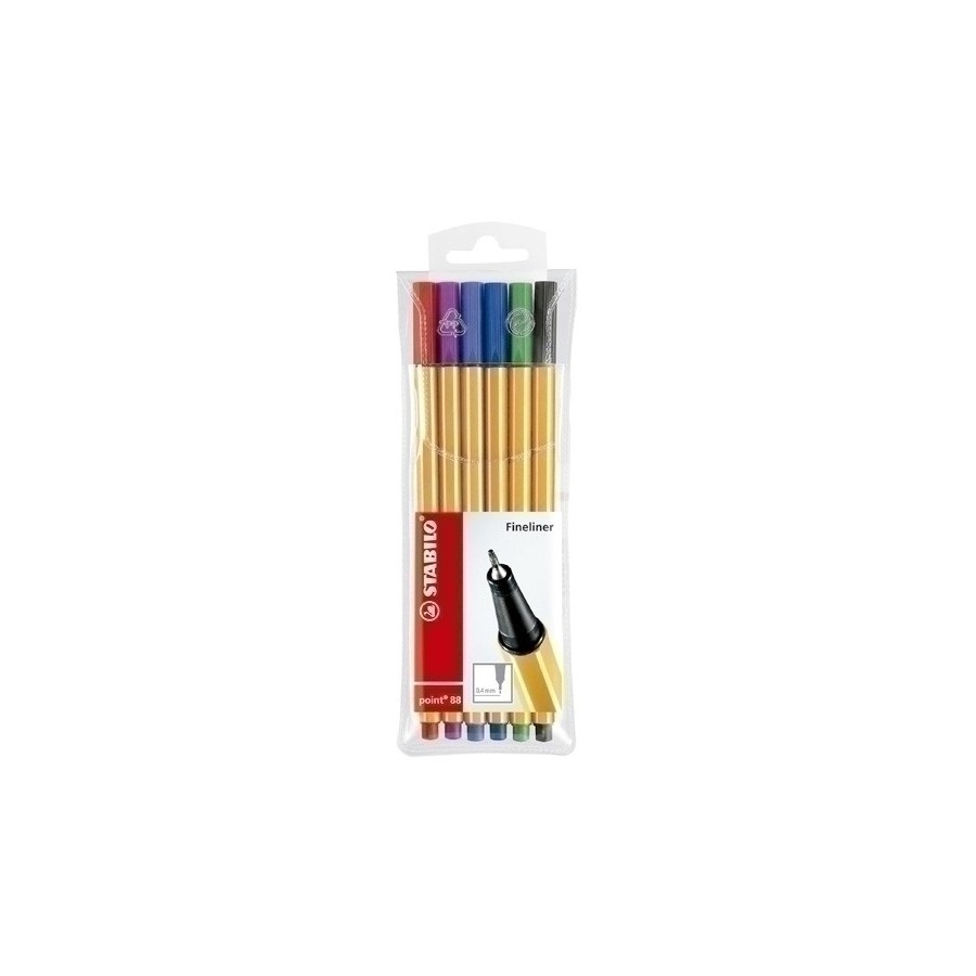 ROTUL.STABILO POINT 88 ESTUCHE 6