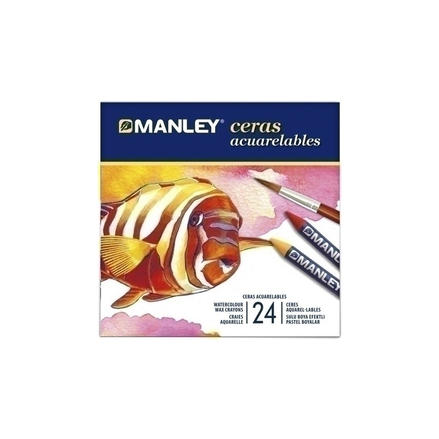 CERAS MANLEY ACUARELABLES ESTUCHE DE 24