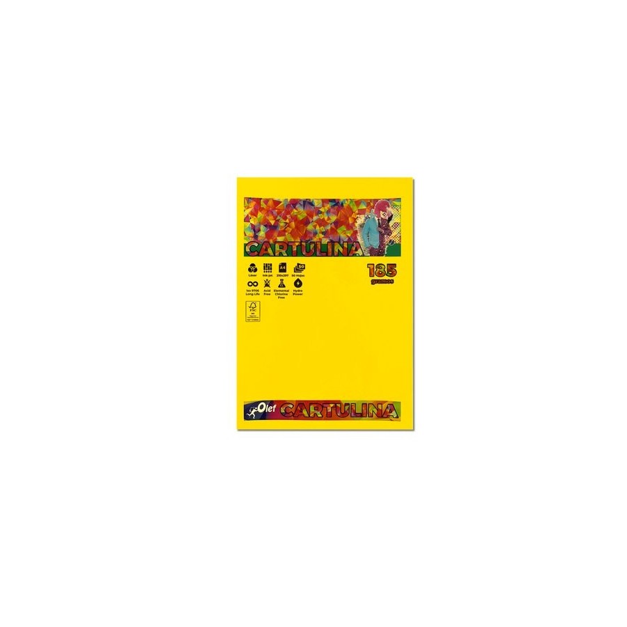 CARTULINA A4 OLEF 185g INTENSOS P/50