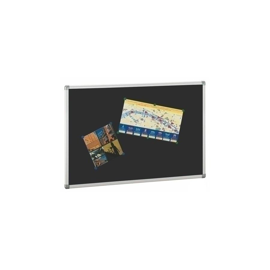 TABLERO CORCHO TAP M.ALUMINIO 90X120 NEG