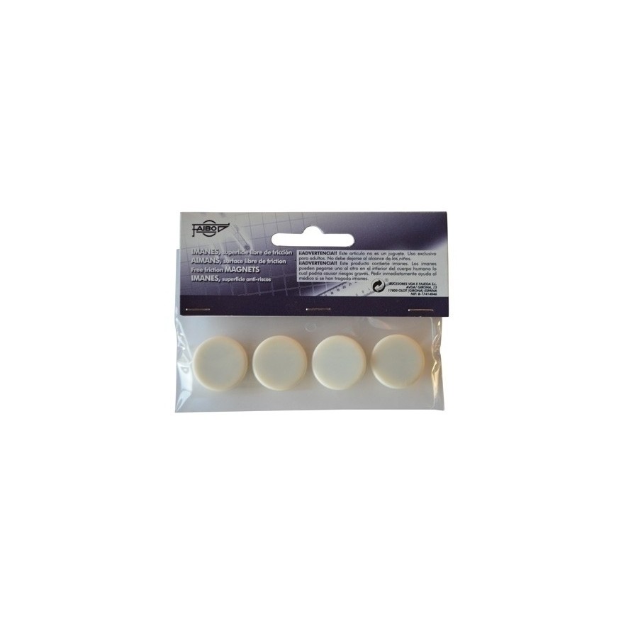 IMANES REDONDOS FAIBO 20 mm BLANCO B/4