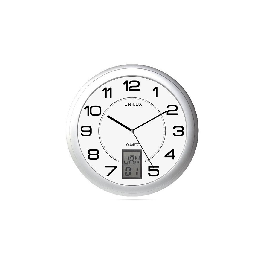 RELOJ PARED UNILUX INSTINCT 30,5 CM GRIS