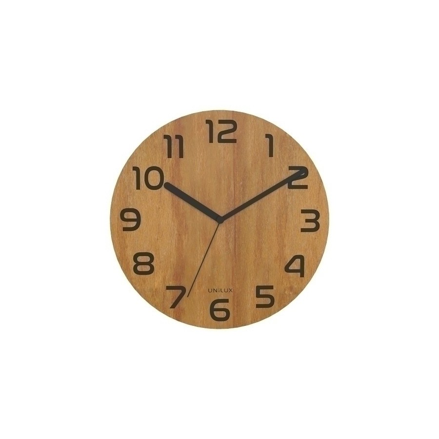 RELOJ PARED UNILUX PALMA BAMBOO 30 CM