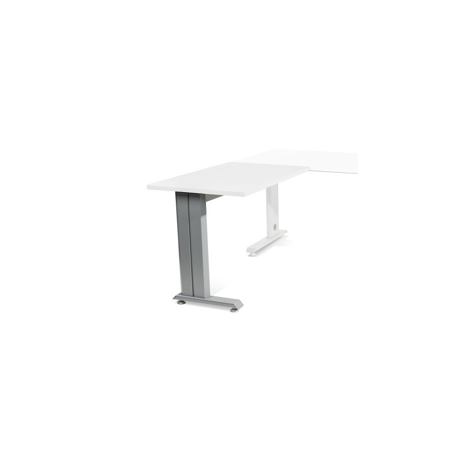 MESA ROCADA METAL ALA 100x60 ALUMINIO/BL