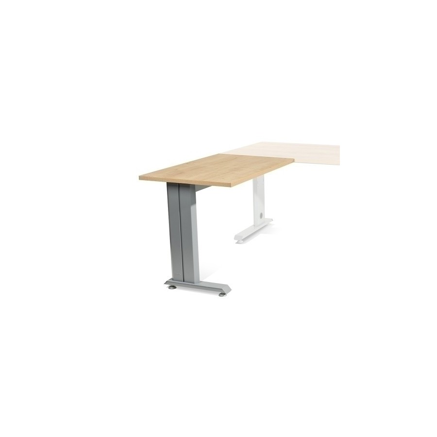 MESA ROCADA METAL ALA 100x60 AL/ROBLE