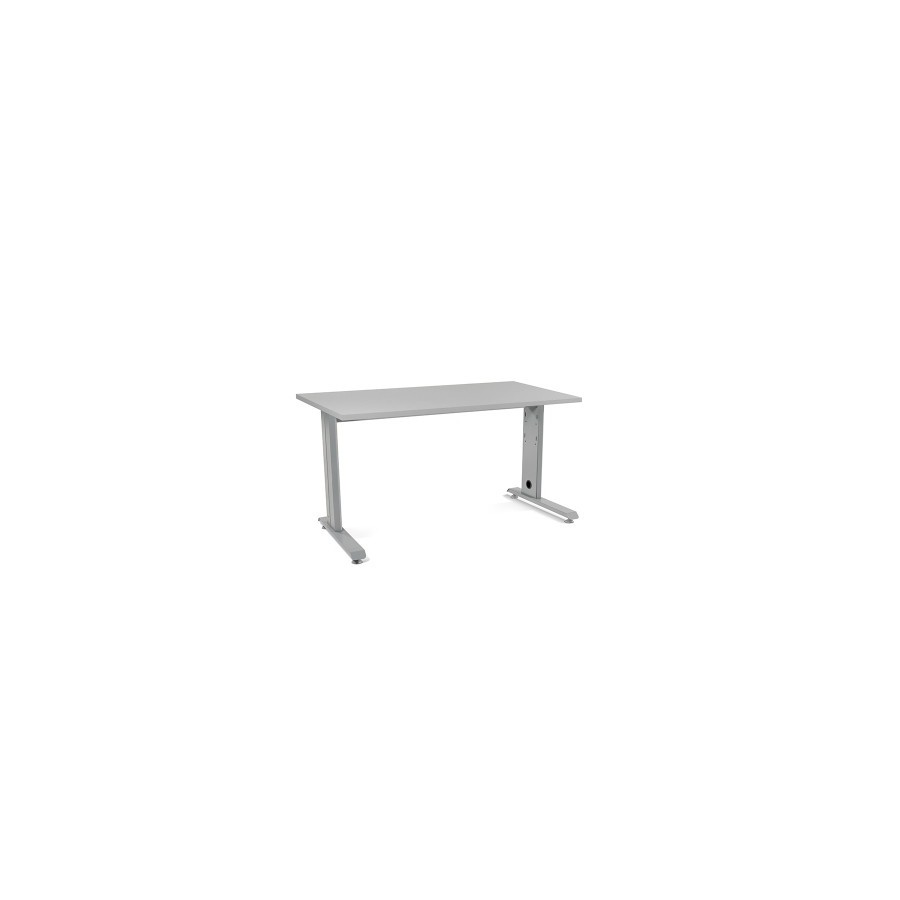 MESA ROCADA METAL 140x80 ALUMINIO/GRIS