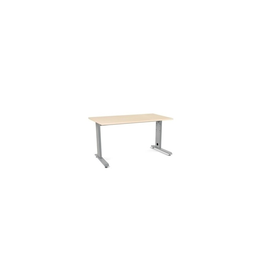 MESA ROCADA METAL 140x80 ALUMINIO/HAYA