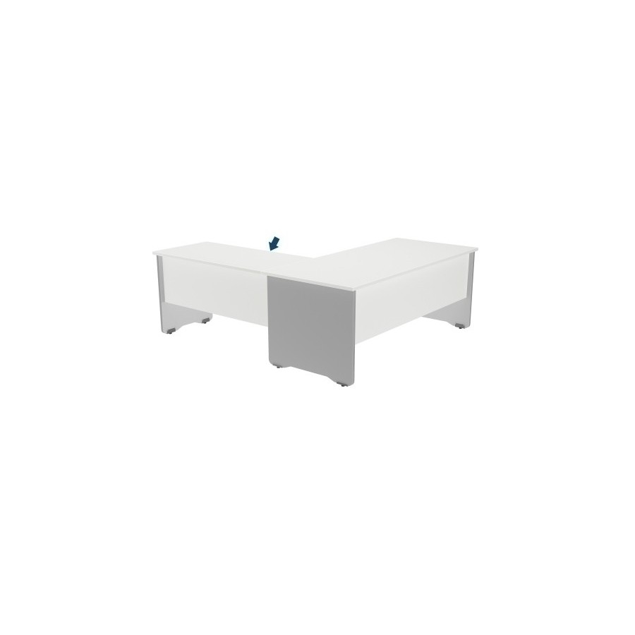 MESA ROCADA WORK ALA 100x60 GRIS/BLA