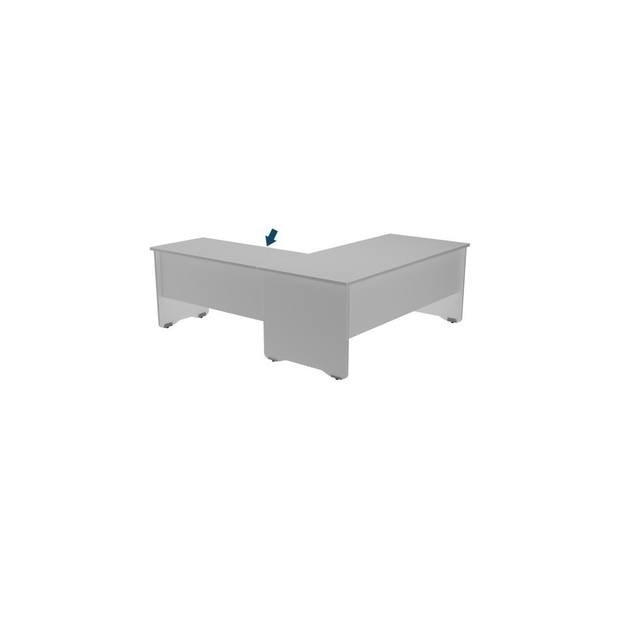 MESA ROCADA WORK ALA 100x60 GRIS/GRIS