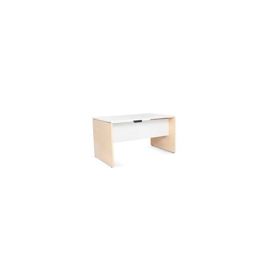 MESA ROCADA WORK 140x80 HAYA/BLANCO
