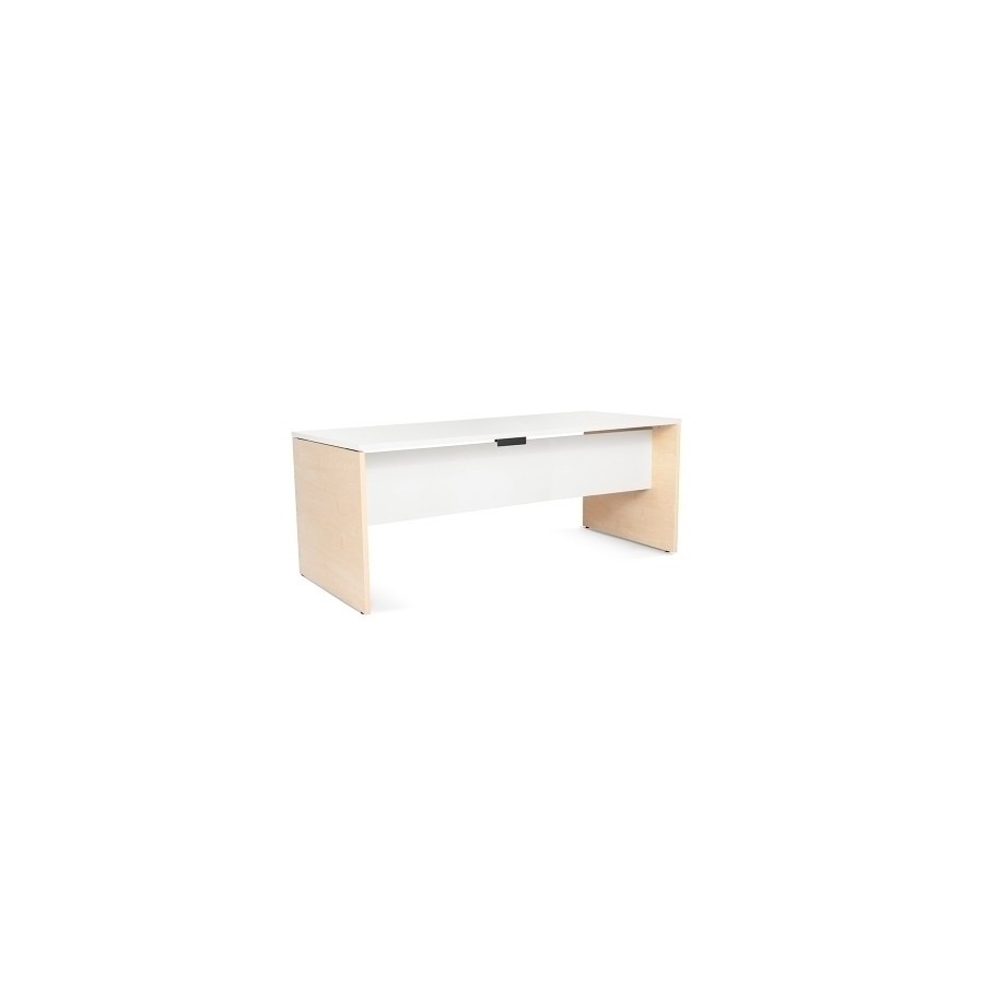 MESA ROCADA WORK 180x80 HAYA/BLANCO