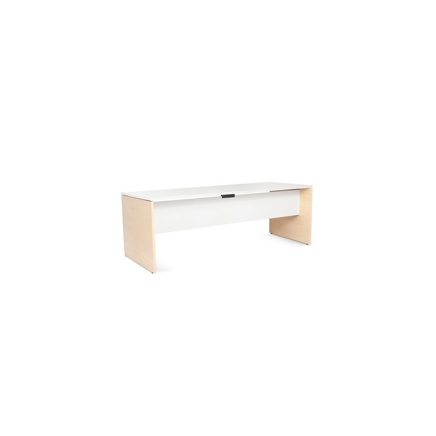 MESA ROCADA WORK 200x80 HAYA/BLANCO