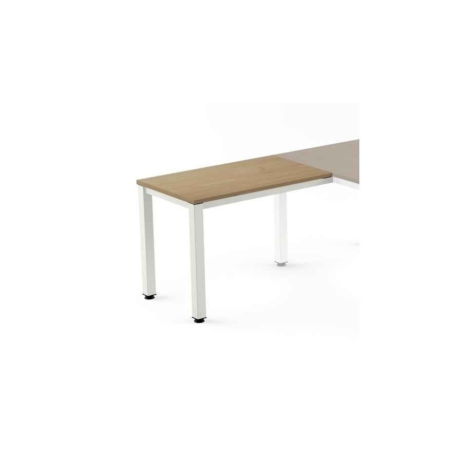 MESA ROCADA EXEC. ALA 100x60 BL/ROBLE