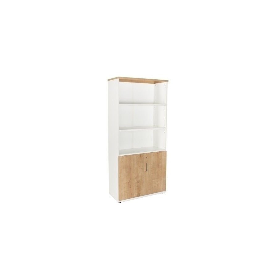 ARMARIO ROCADA C/P.BAJAS 195x90 BL/ROBLE