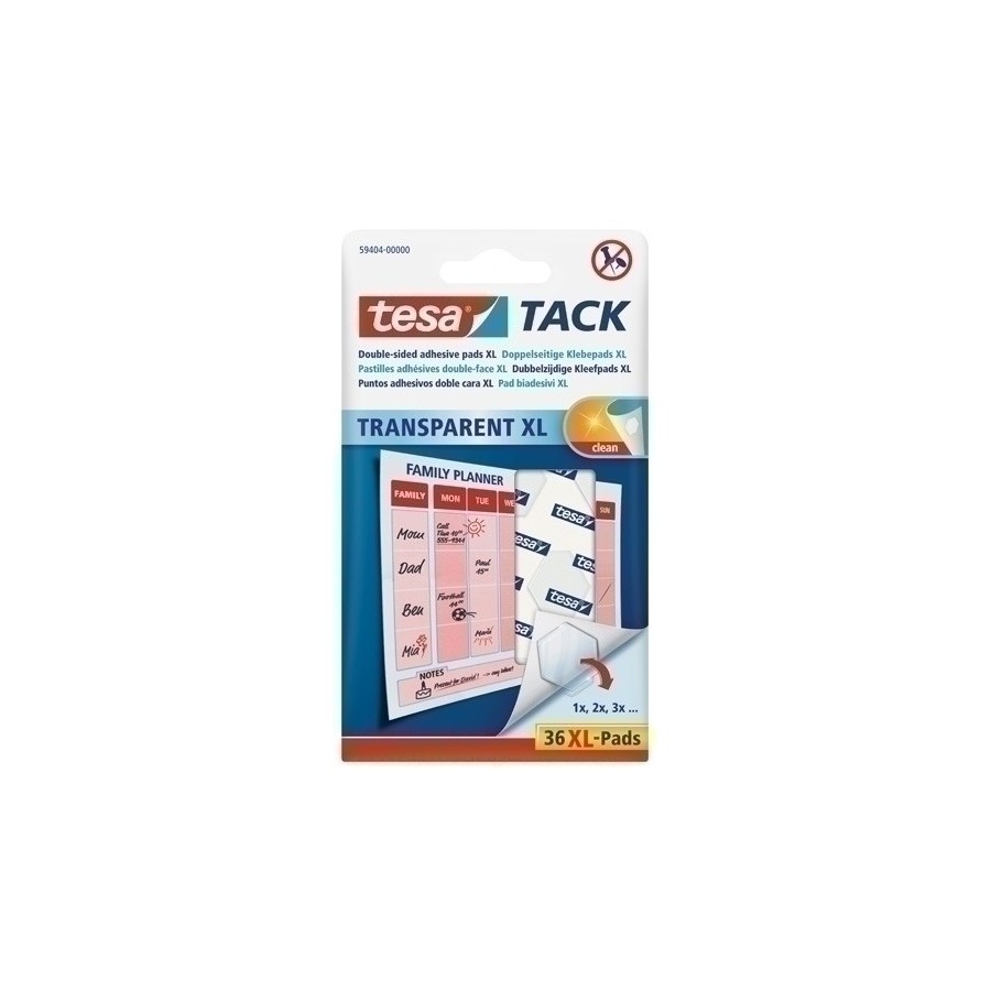 PUNTO ADHESIVO TRANS.XL TESA TACK 36 UD