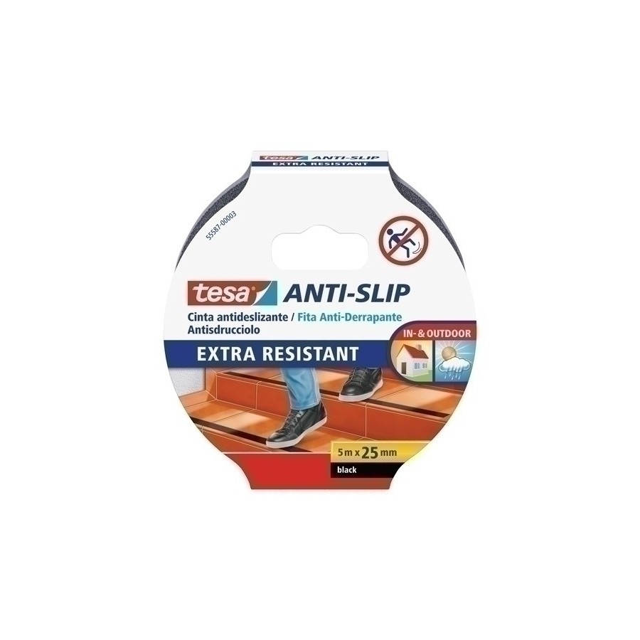 CINTA ADHESIVA TESA ANTIDESLIZANTE 5x25
