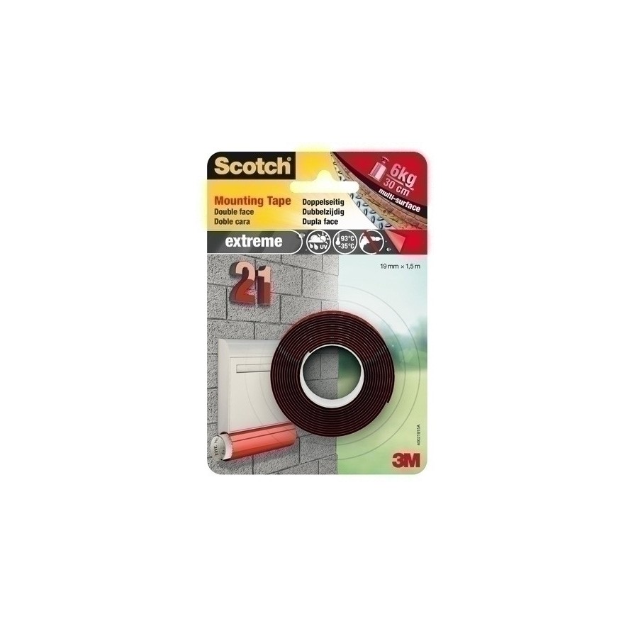 CINTA DOBLE CARA SCOTCH EXTREME 1,5mx19