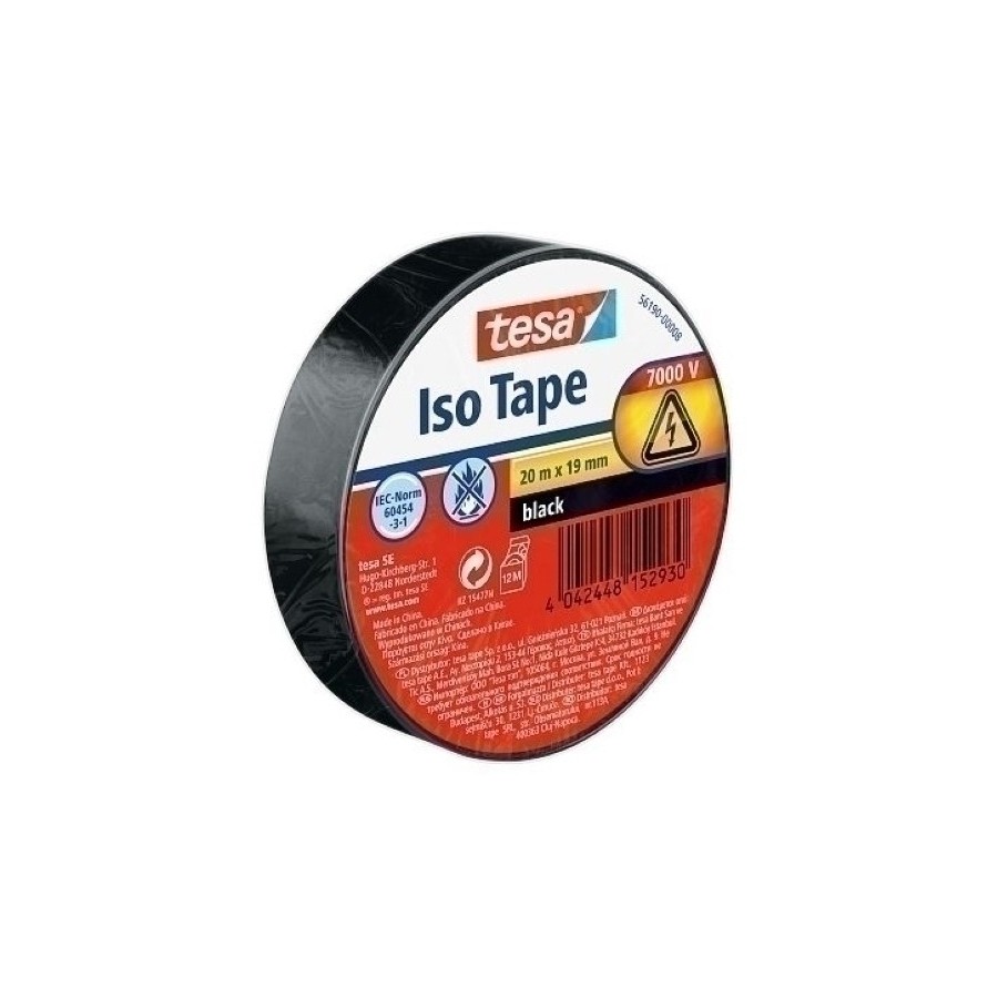 CINTA AISLANTE TESA PVC 20x19 NEGRO