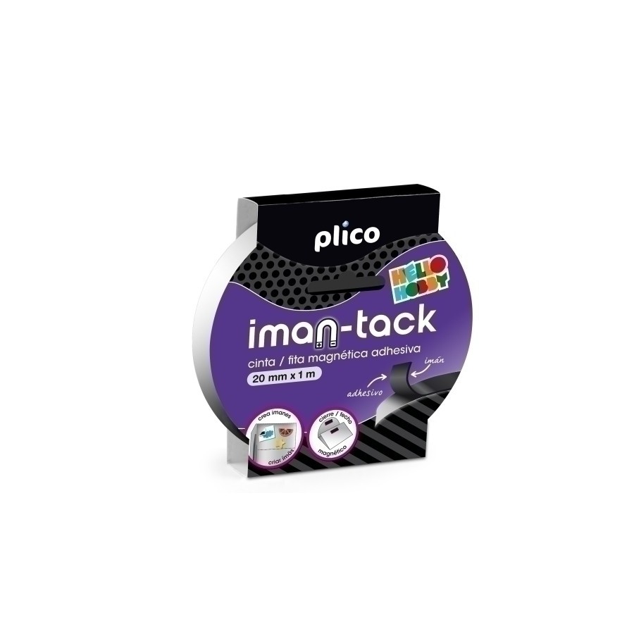 CINTA ADHESIVA PLICO IMAN-TACK 1m x20 mm