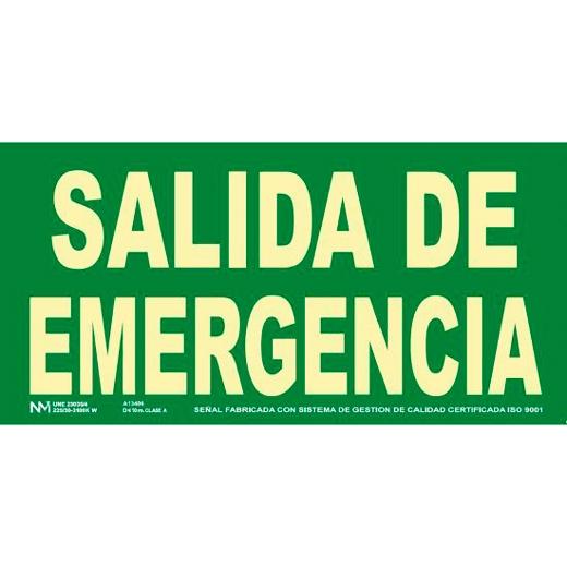 SEÑAL HOMOLOGADA SALIDA DE EMERGENCIA