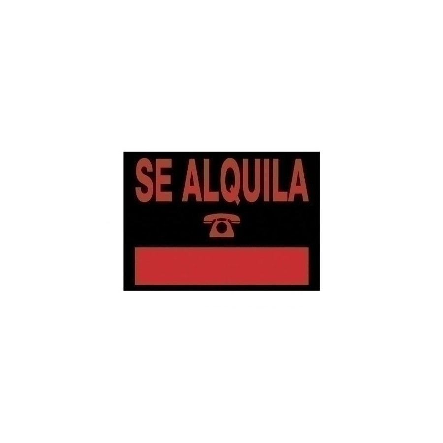 CARTEL ANUNCIO PVC 35x25 SE ALQUILA