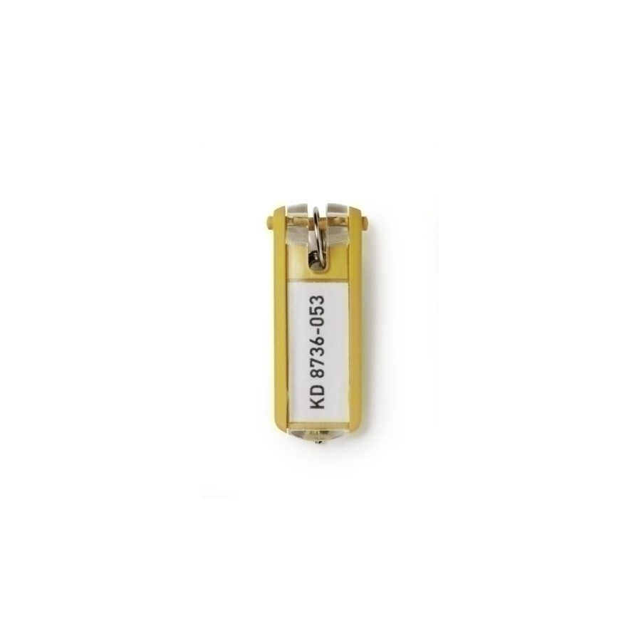 LLAVERO ETIQUETA DURABLE AMARILLO B/6