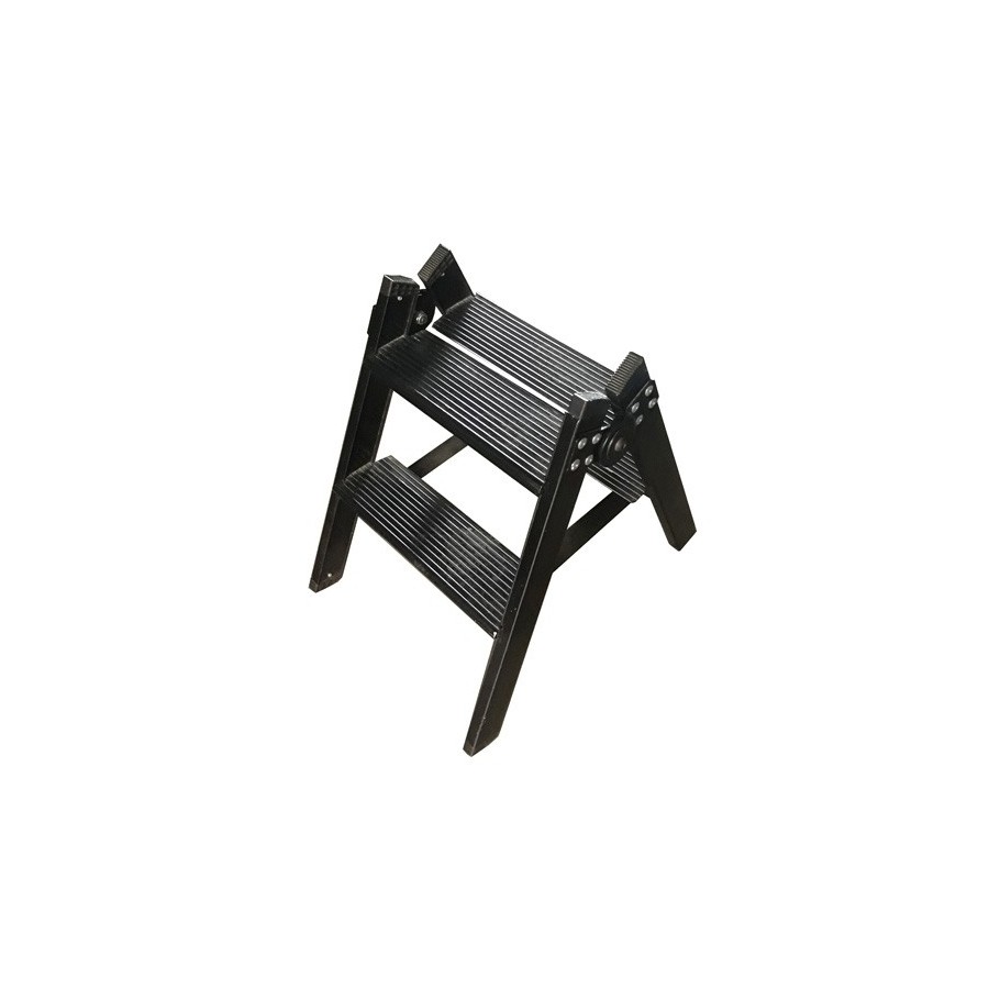 TABURETE SINEX 2 PELDAÑOS ALUMINIO NEGRO