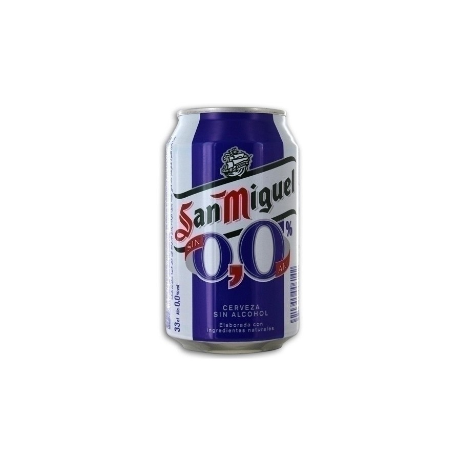 CERVEZA SAN MIGUEL S/ALCOHOL LATA 330 ml